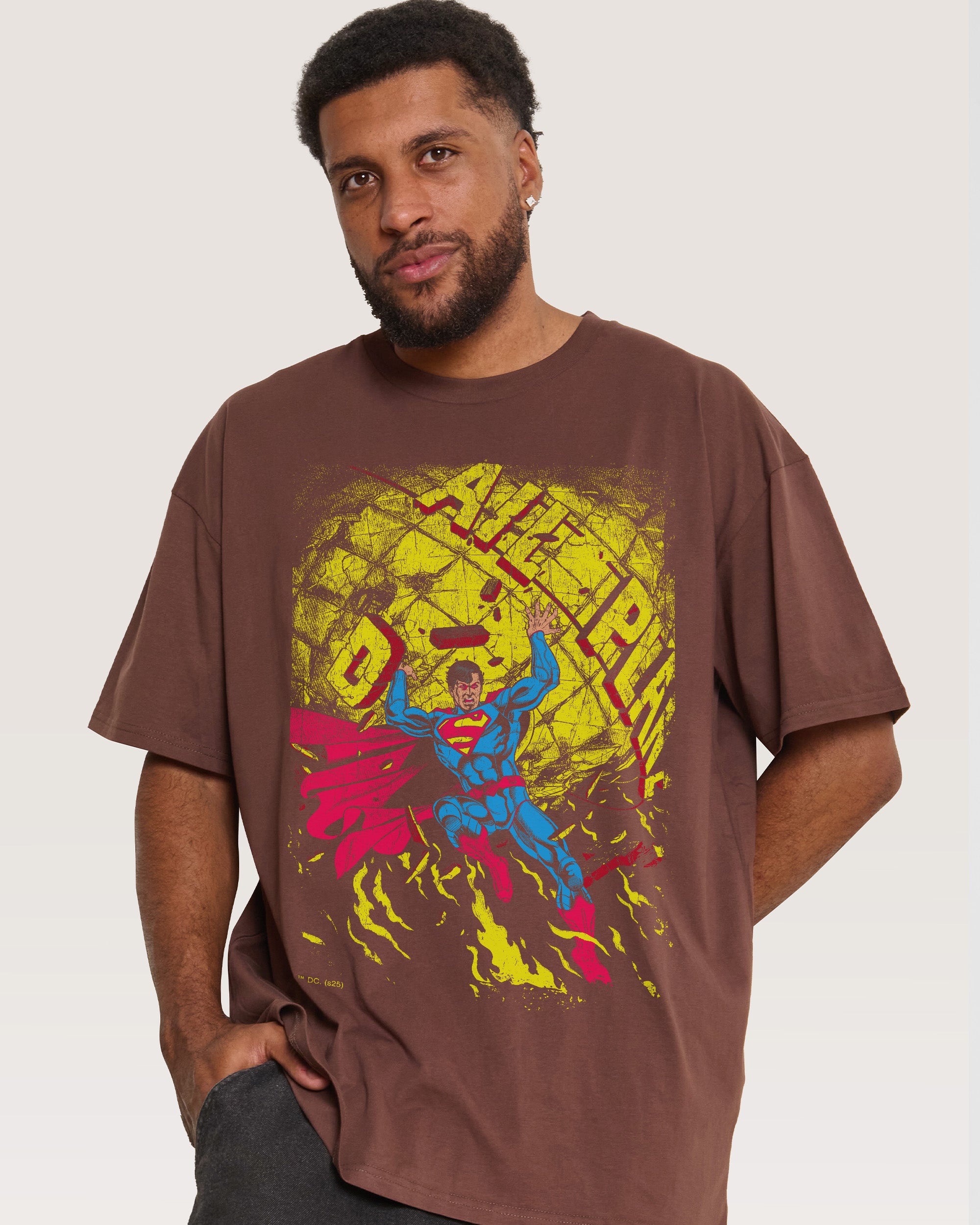 Superman Fire Oversized Tee
